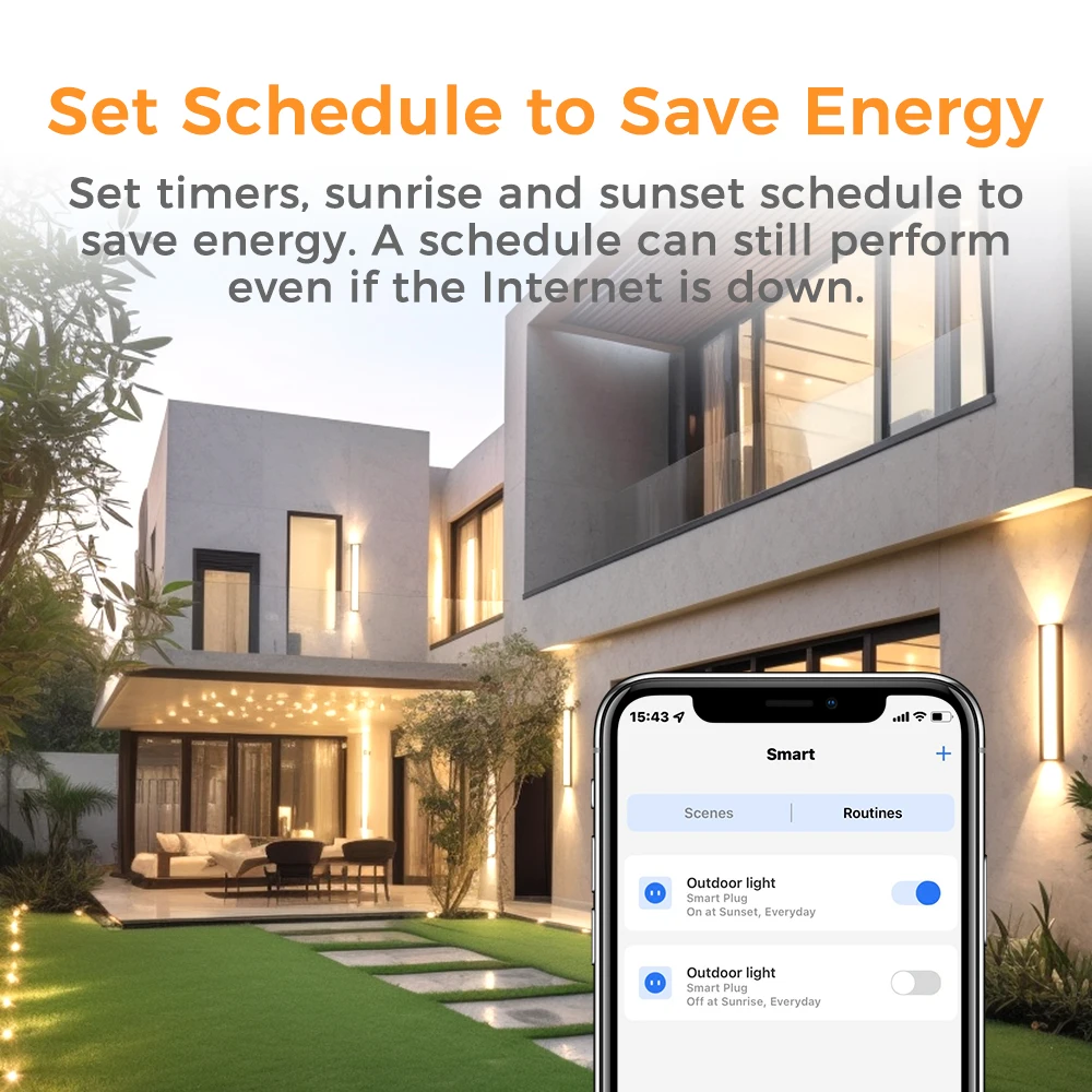 Refoss Smart Outdoor EU Plug WIFI Waterproof Socket Wall Electrical Outlets Support Alexa Google Assistant SmartThings