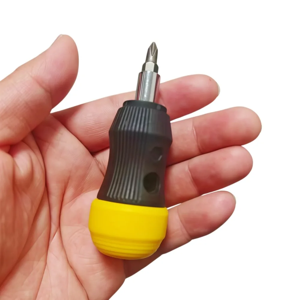 11-in-1-Schraubendreher-Set mit kurzem Griff und Phillips-/Flach-/TORX-Bits mit hoher Härte, tragbare Mini-Multifunktions-Reparaturwerkzeuge – Detail 3