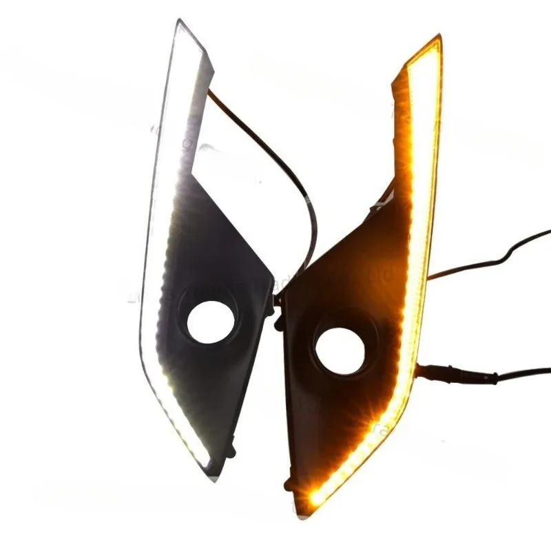 2 قطعة سيارة DRL LED النهار تشغيل ضوء ل CX-3 CX3 2015 2016 2017 2018 2019 2020 مع وظيفة إشارة بدوره الأصفر #3