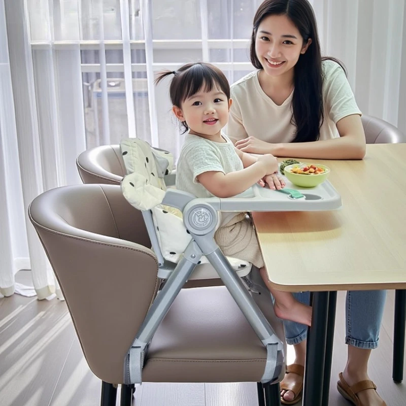 

Портативный детский стульчик для кормления детей 1-3 лет, складное дорожное сиденье для кормления со съемным подносом, компактный обеденный стул для малышей