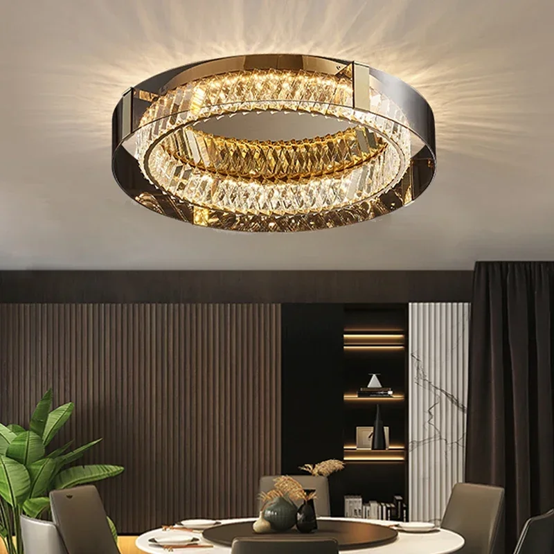 Crystal Ceiling Lights LED Lights Modern Ceiling Chandelier Luxury Dimmable Lamps Room Decor Plafonnier Bedroom Home Decoration