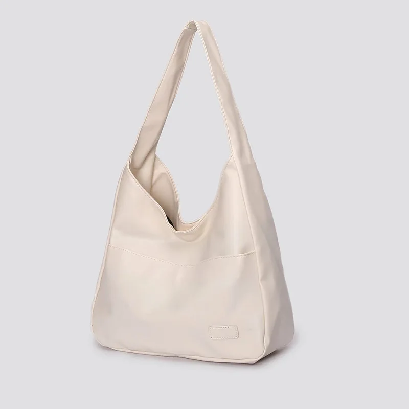 Große Tragetasche, neue schwarze Lederhandtasche, schlichte, lässige Damenhandtasche für den täglichen Gebrauch, modische und vielseitige Umhängetasche. – Detail 18