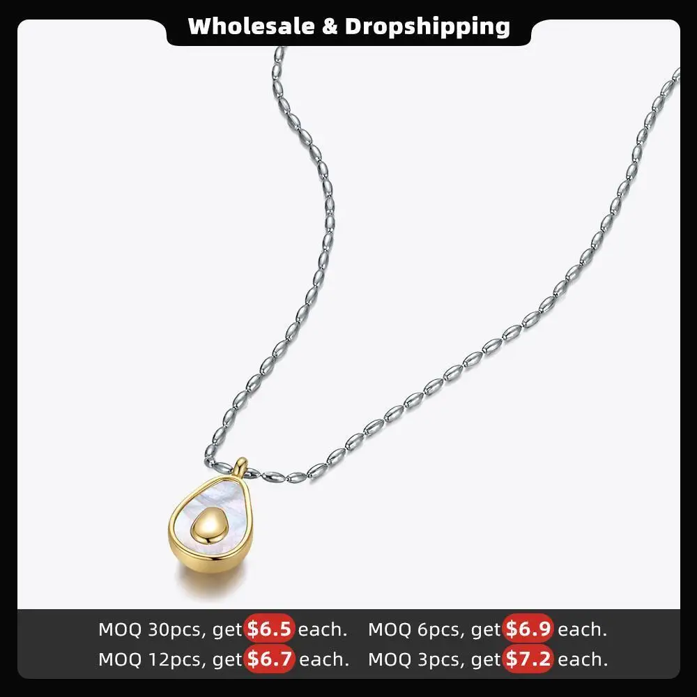 ENFASHION Avocado Chain Necklace For Women Cute Fruit Necklaces 2021 Stainless Steel Fashion Jewelry Party Collier Femme P213237