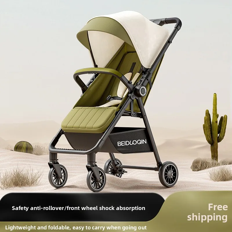

Stroller-Lightweight Folding Pushcart with One-Second Fold,Portable forTravel,Compact for Newborns,Easy Maneuver Outdoor Walk