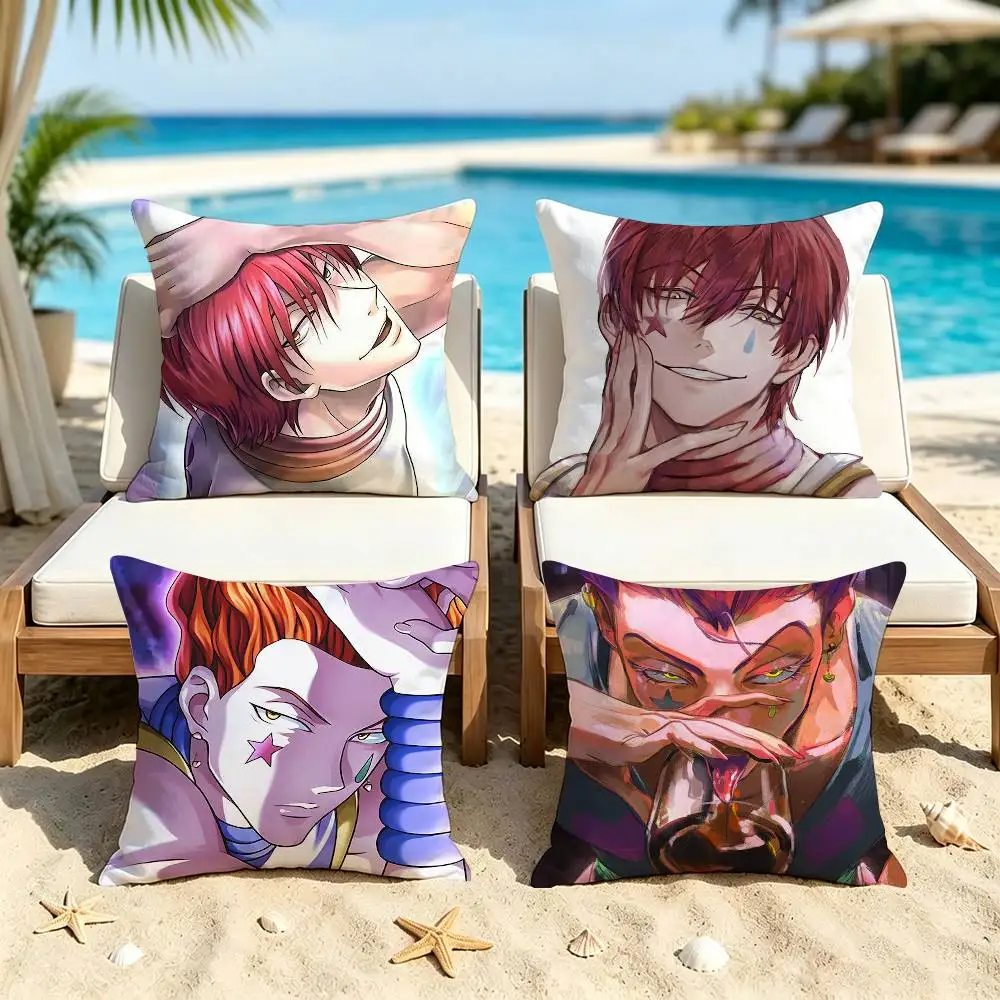 Hunter×Hunter Hisoka Square Pillow Case Multi Sizes For Car Home Bedroom Decor Custom Valentine Gifts