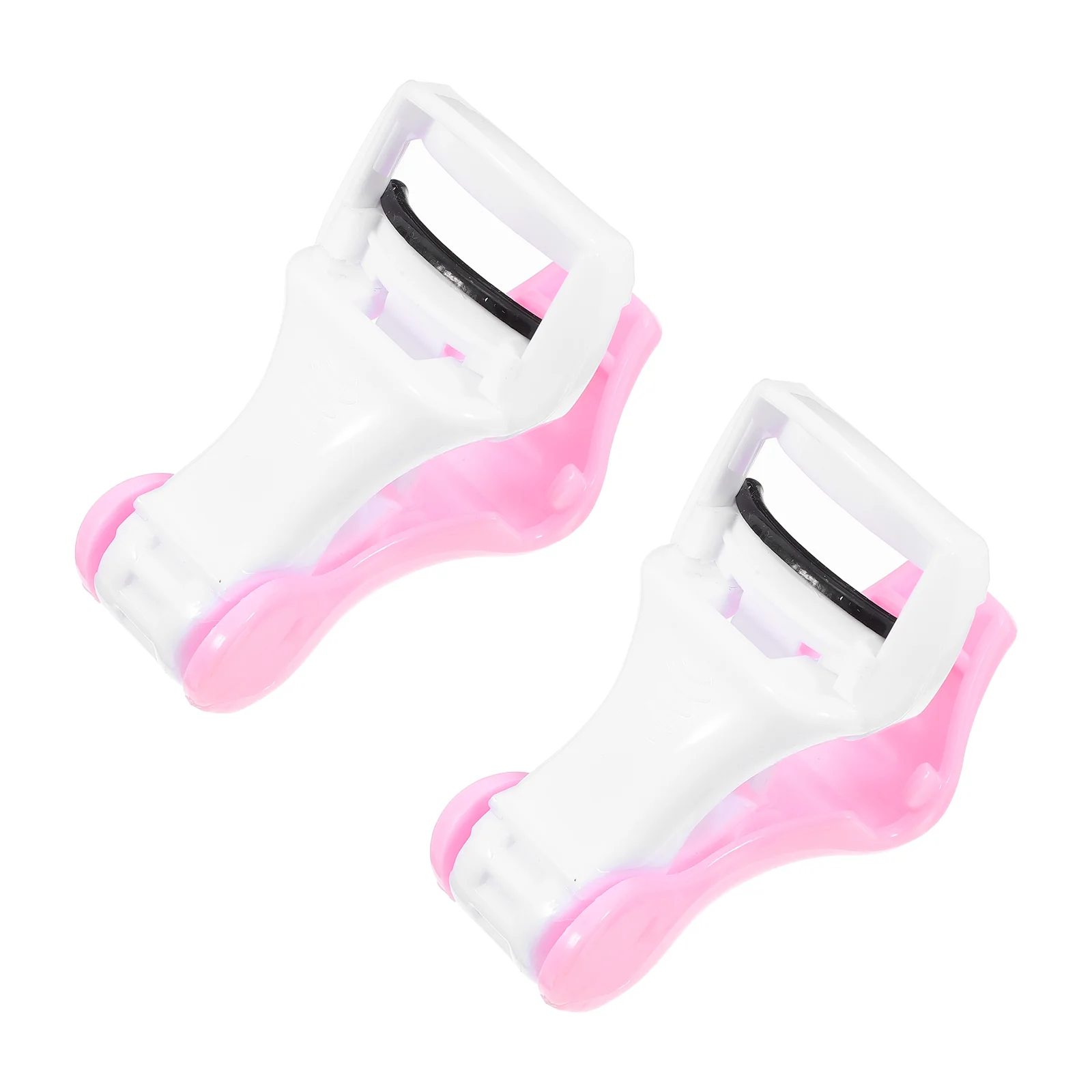 1 Set/2 stücke Tragbare Wimpern Curler Handliche Wimpern Clips Kleine Make-Up Werkzeug Push-Typ Wimpern Curler für Mädchen Frau (Rosa)