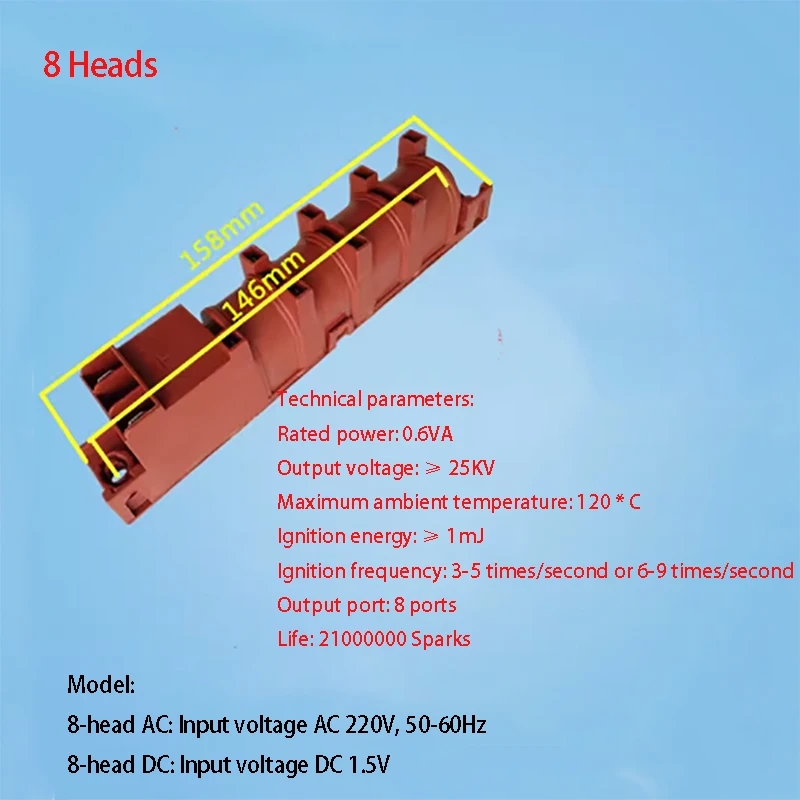 Kuchenka gazowa AC 220V DC 1.5V Safe impuls efektywny zapłonnik impulsowy 4 końcówki cztery złącza europejska kuchenka zapłonowa