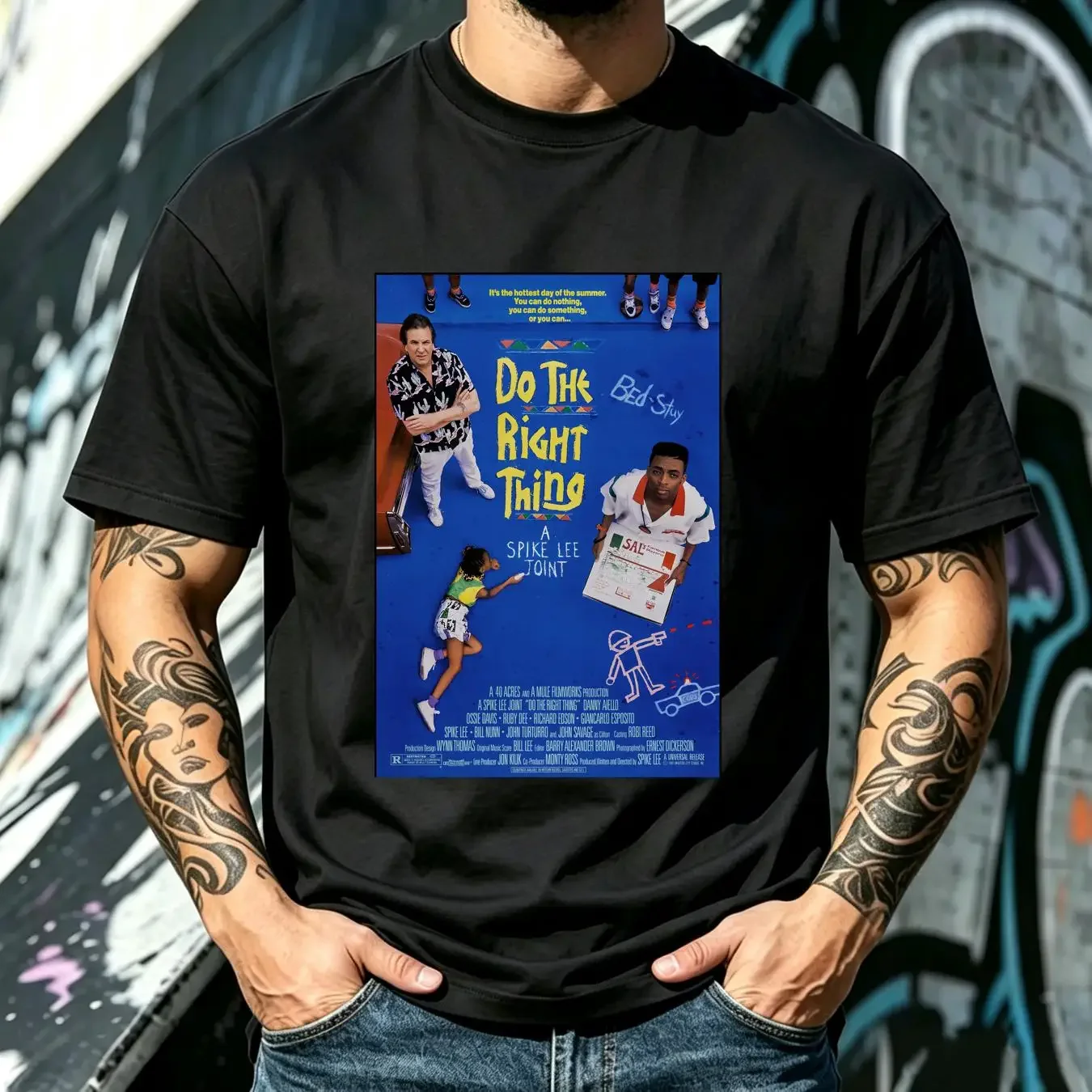 washed T Shirt Do the right thing Made in USA S 5XL for  vintage Washed Soft Versatile Unisex homme Top For Everyday Wear