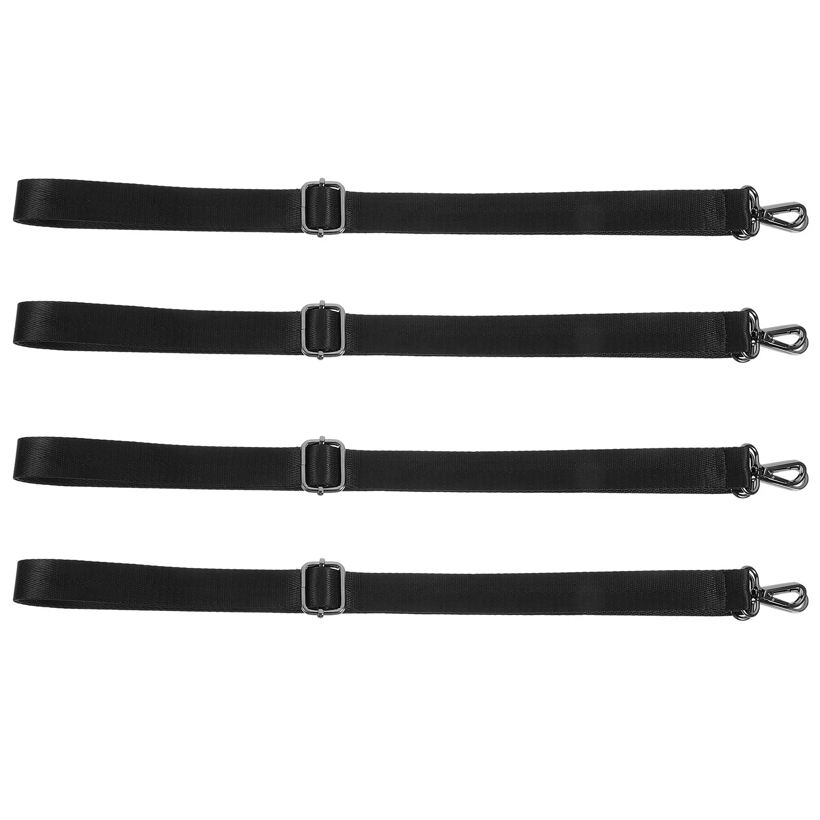 Sangles de couverture élastiques en nylon noir, fournitures pour chevaux, ceinture pour les jambes, 4 pièces