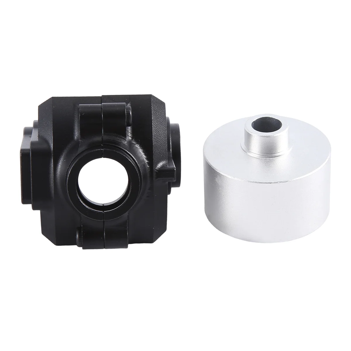 

IINBD-Metal Front and Rear Differential Case and Protector,Black+Silver