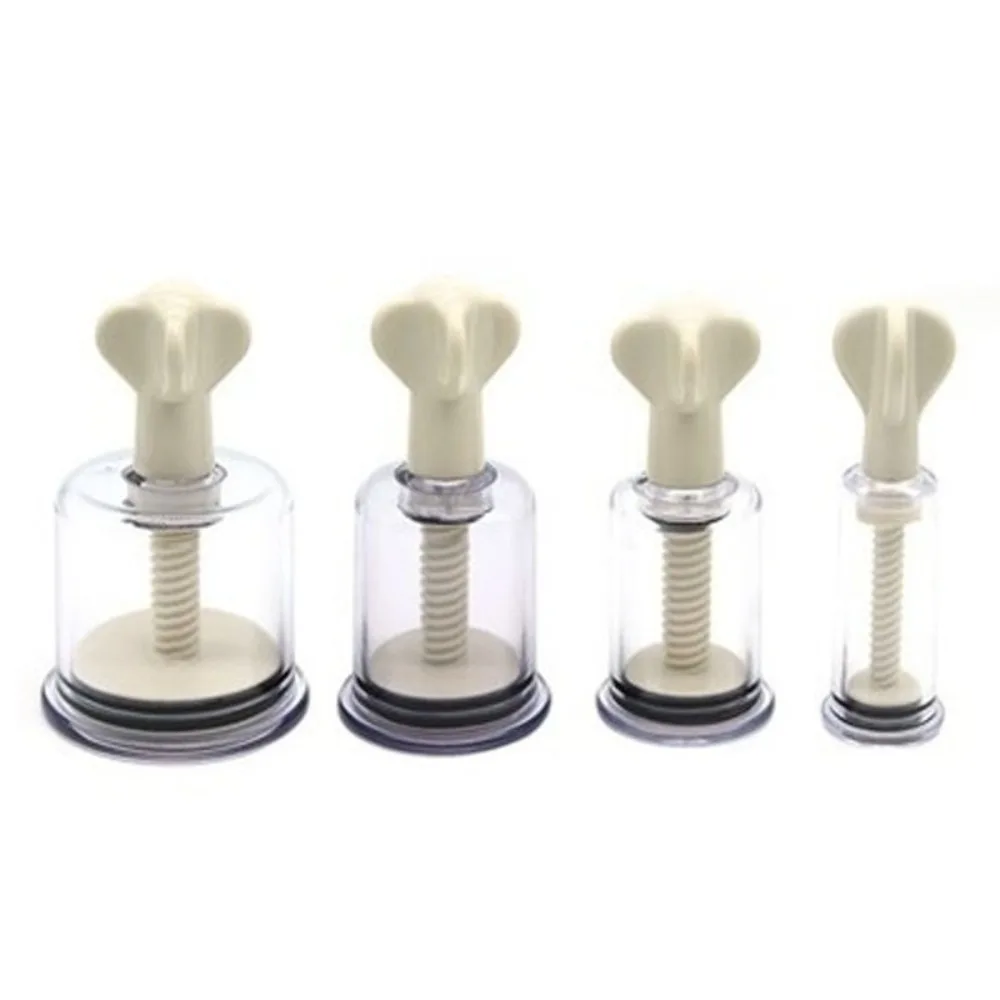 4 Sizes Adjustable Vacuum Suction Cupping Set, Manual Rotating Cupping Cups for Adults 18+
