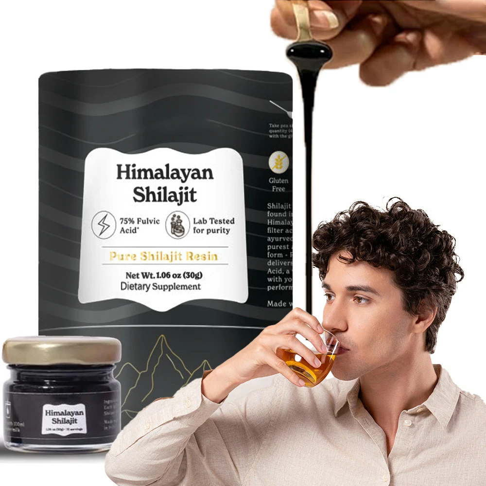 

Гималайская шелачитатовая смола, высокомощная добавка Shilajit для повышения энергии и поддержки иммунитета, 85 минералов следов, 60 порций