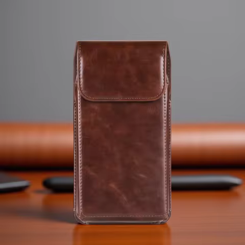 Cow Leather Belt Clip Phone Bag Men Waist Pouch For Samsung Galaxy S24 Ultra S23 S22 S21 Plus S20 FE Note 20 Mobile Case Holster