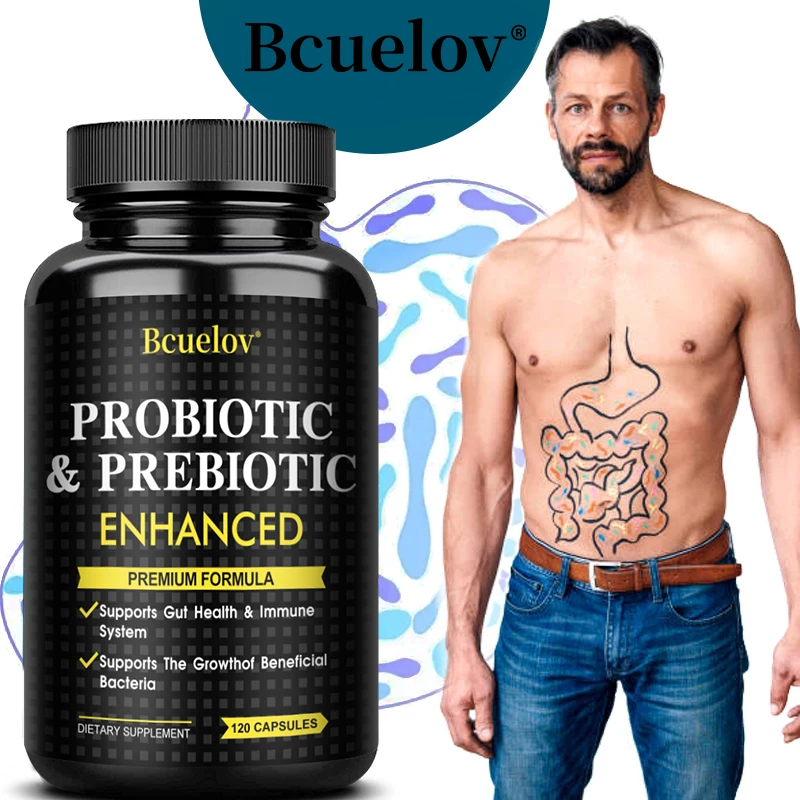 Probiotics and Prebiotics To Support Gut Health and Relieve Gas and Bloating for Men and Women