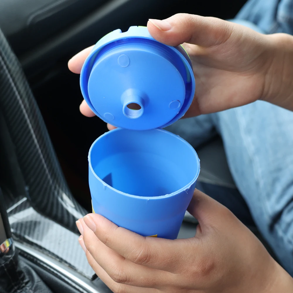 Universal Car Ashtray Large Capacity Double Plastic Ashtray Auto Trash Can Autos Ash Tray Automotive Interior Accessories