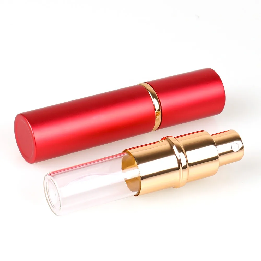 Bottiglia di vetro per profumo portatile da 10 ml Atomizzatore di profumo in alluminio vuoto Imbottigliamento di profumo riutilizzabile da viaggio