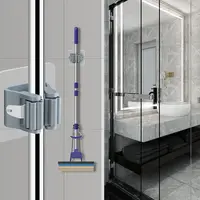Multi-Purpose Hooks Adhesive Wall Hanging Mop Rack Broom Hanger Hook Kitchen Bathroom Organization Home Organizer Accessories 3