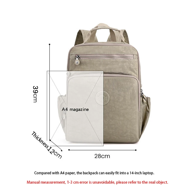 Neuer modischer Hoch leistungs rucksack für Frauen Nylon wasserdichter lässiger Herren rucksack leichte Taschen für Damen Laptop-Rucksack