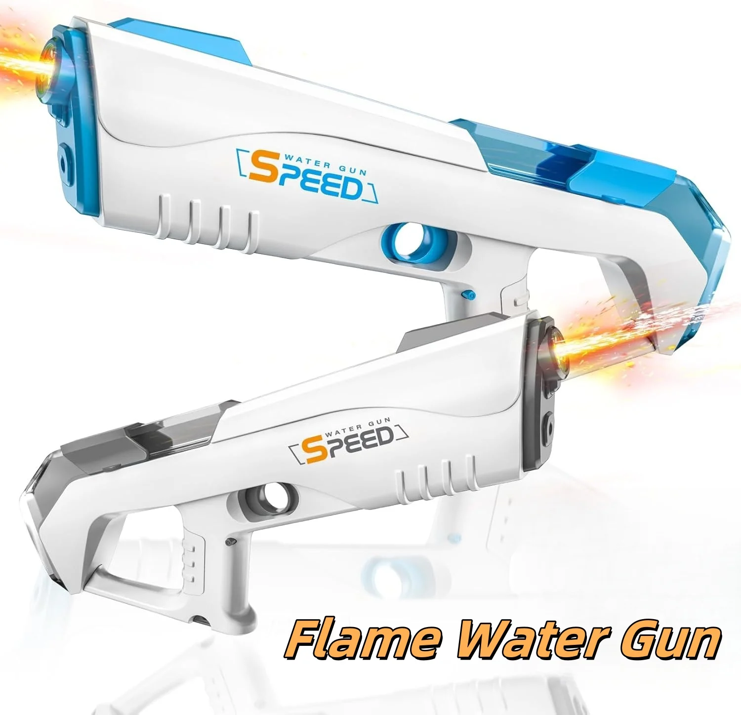 مسدسات المياه الكهربائية مع لهب كمامة واقعي، مسدسات بخ عالية السعة للصيف في الهواء الطلق على الشاطئ وحمام السباحة، لعبة هدية للحفلات #1
