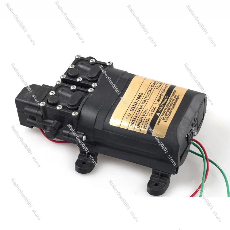 12V diaphragm water pump 7-9LPM 150 PSI 12V DC fresh water self-priming spray pump, with adjustable pressure switch