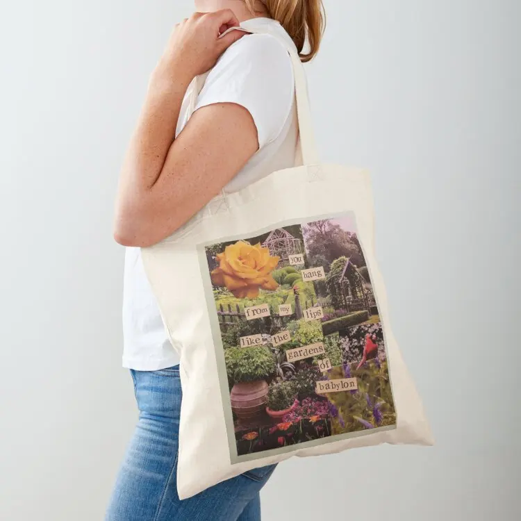 

you hang from my lips like the gardens of babylon Tote Bag female bag tote bag university hand ladies