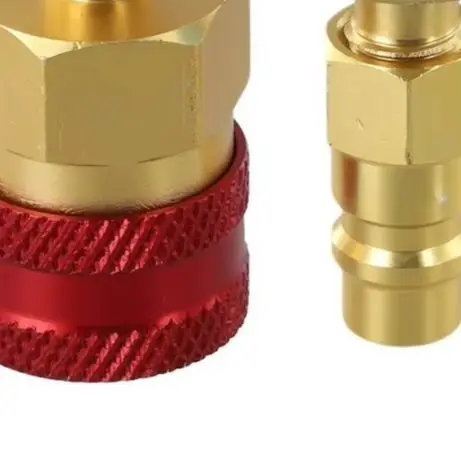 For R1234YF To R134A Quick Adapter Kit High Low Side Conversion Brass Coupler For AC Air Conditioning Repair Tool With Wrench