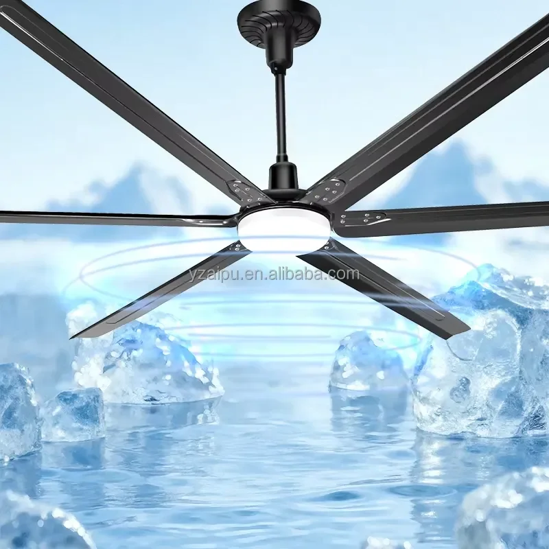 Modern 100 Inch Large Metal Blade Ceiling Fan With Light Remote Control Electric Motor For Living Room Bedroom Home Decor 8