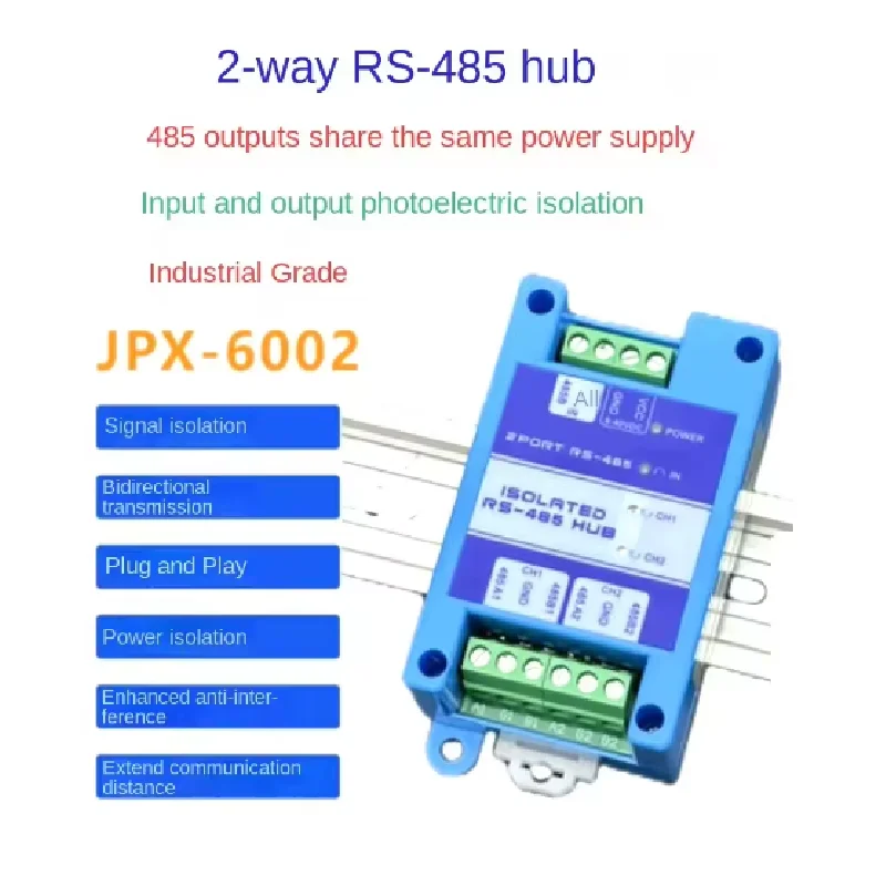 Industrial Grade 2CH 4CH 8CH RS485 Hub Full/Photoelectric Isolation Distributor Bus Division Expansion Lightning Protection