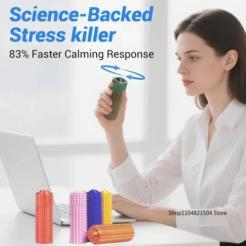 Rolo sensorial brinquedo clicker picos táteis para ansiedade alívio do estresse dor estimulando autismo sobre estimulação com cordão
