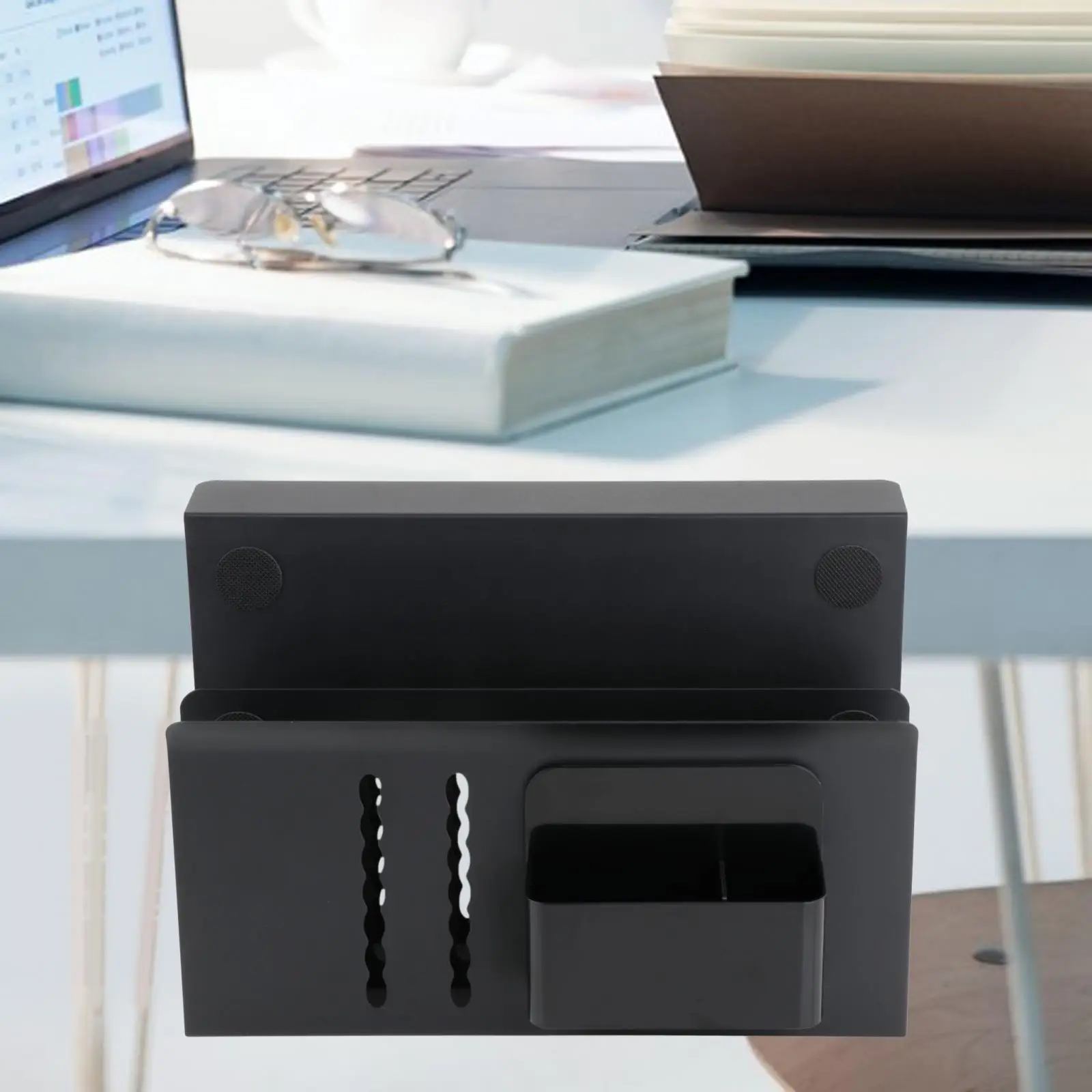 

Стол для хранения вещей, двухслойный боковой держатель для ноутбука, зажим на настольной полке