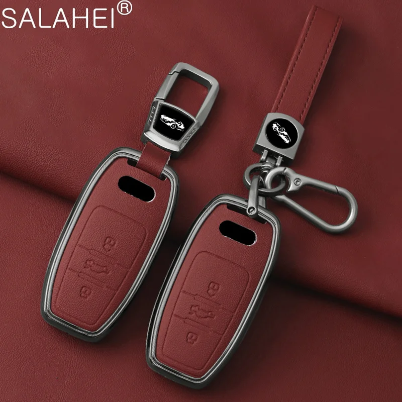 Car Key Case Fob Cover Protector Shell for Audi Q3 Q5 Q7 Q8 C8 D5 4M A1 A3 8P A4 B8 B9 A5 A6 C7 A7 A8 RS3 S4 S5 S7 TT E-tron