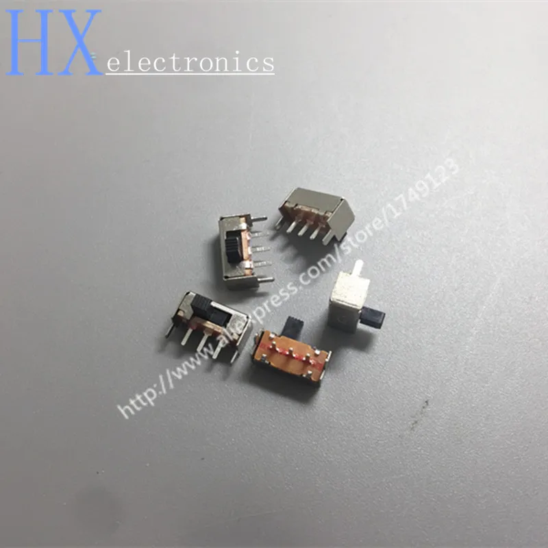 1000PCS SK12F14 G4 G5 G6 G7 Toggle Switch Single-row 2nd Side 3 Feet Horizontal Slide Handle ON/OFF