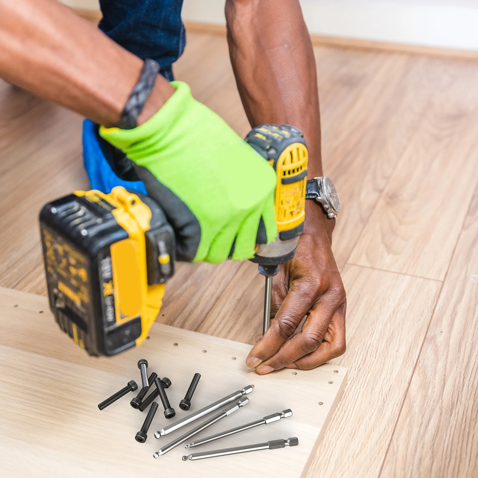 

5Pcs Ball Screwdriver Bits Set High Precision Alloy Steel Strong Magnetic Suction for Electric Hand Screwdrivers Drill Tools