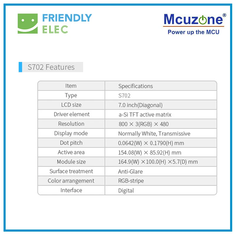 Imagem -04 - Friendiyarm S702 Lcd com Toque Capacitivo para Smart210 Mini210s Tiny4412