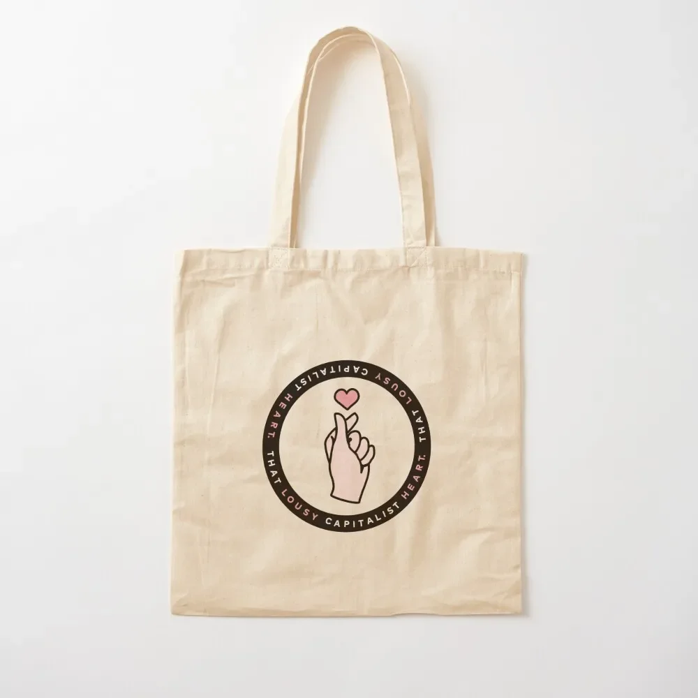 

[CRASH LANDING ON YOU] Korean Finger Heart That Lousy Capitalist Heart Inspired by Crash Landing on You Yoon Se Ri Hyun Tote Bag