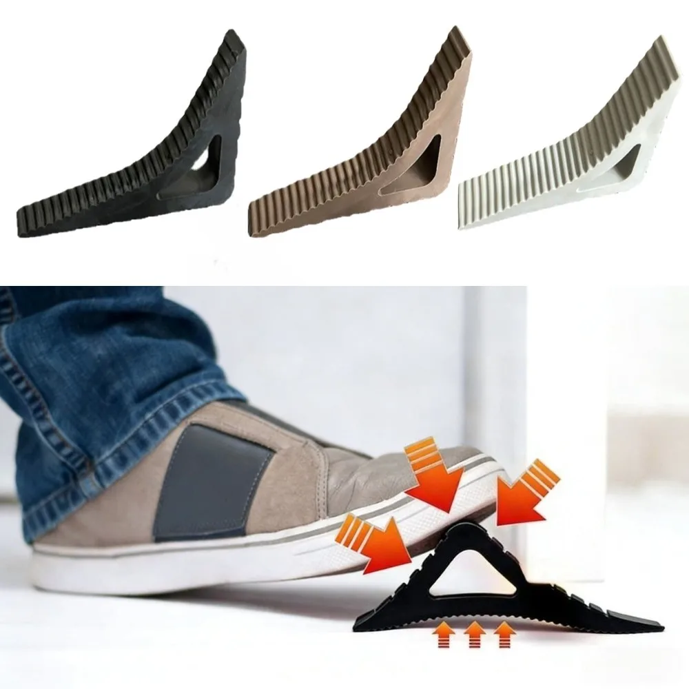 Creative Triangle Rubber Door Stop Wedge Anti Collision Door Stopper for Home Office Safety Block Door Handle Protection 1PC