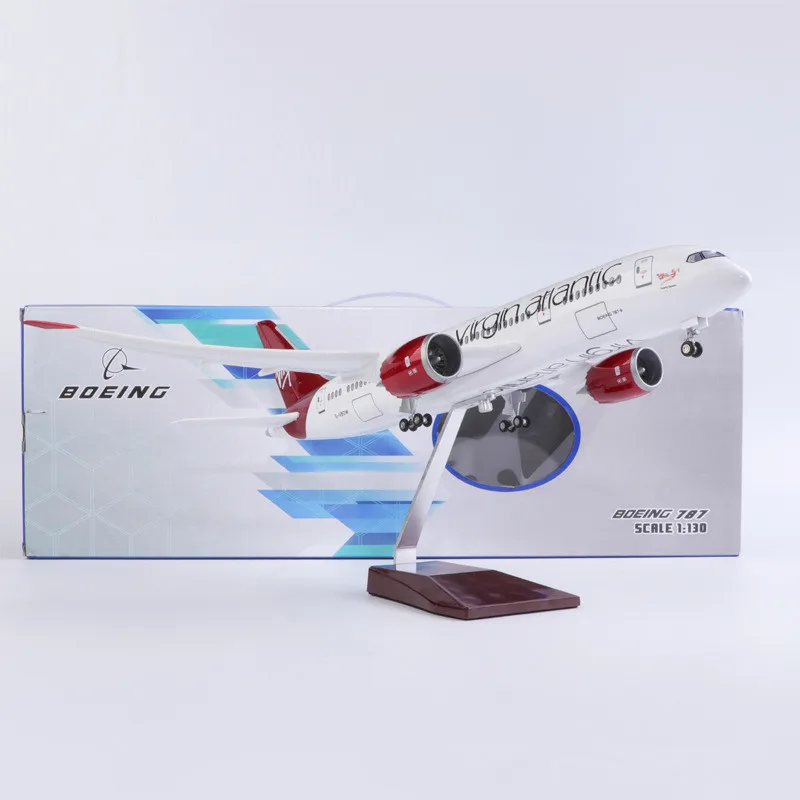 

1:150 Scale Diecast Model Virgin Atlantic Airlines Boeing B747/B787 Resin Airplane With Light Toy Collection Display USB Charge