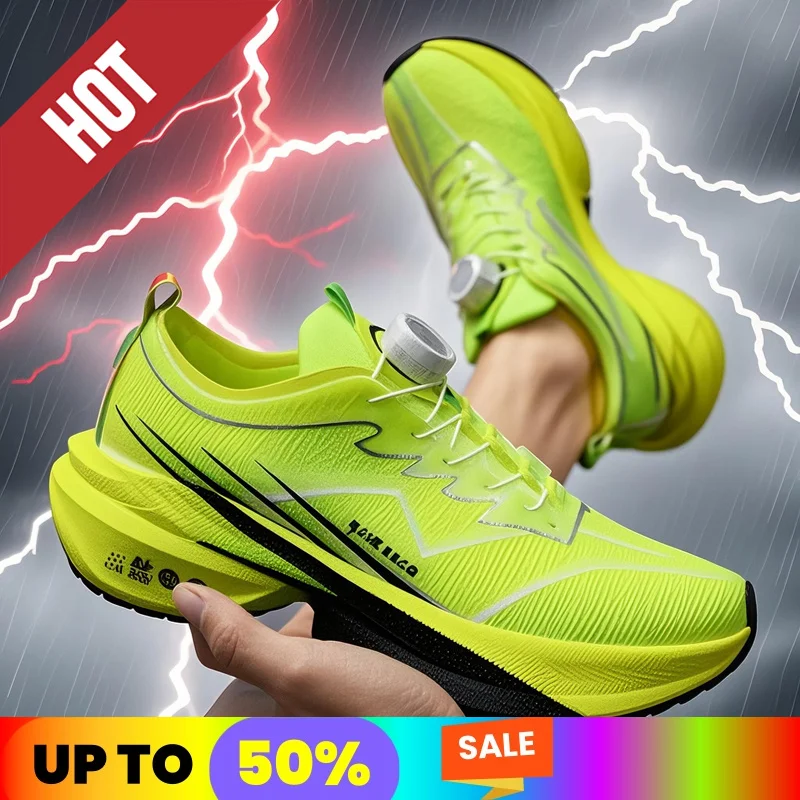 

Carbon Plate Running Sneakers Men Lightweight Breathable Wear-Resistant Soft Gym Comfort Marathon Athletic Sports Shoes for Man