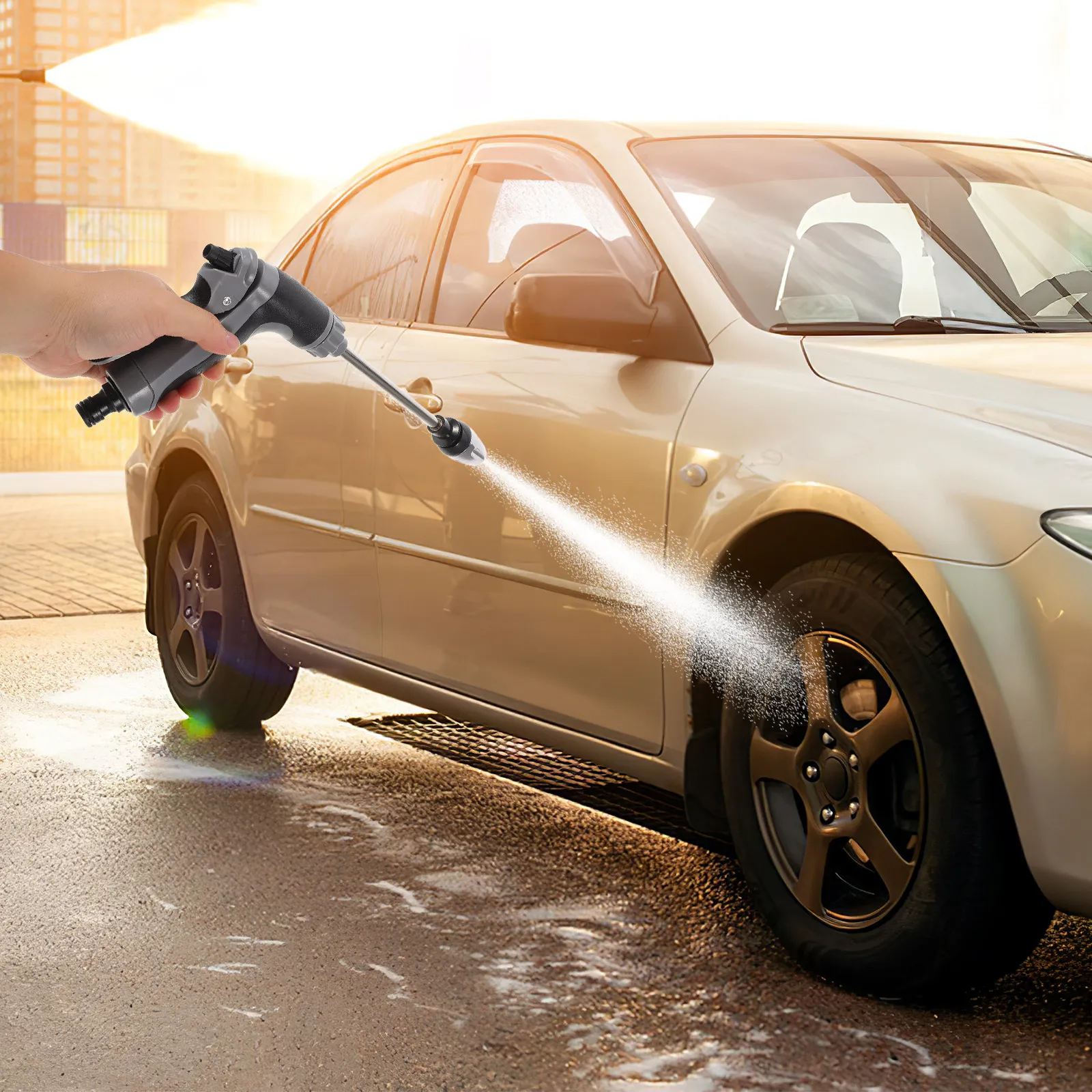 

Handheld High Pressure Washer Portable Car Pressure Washer for Cars Gardens Driveways Sidewalks with Adjustable Nozzle Ergonomic