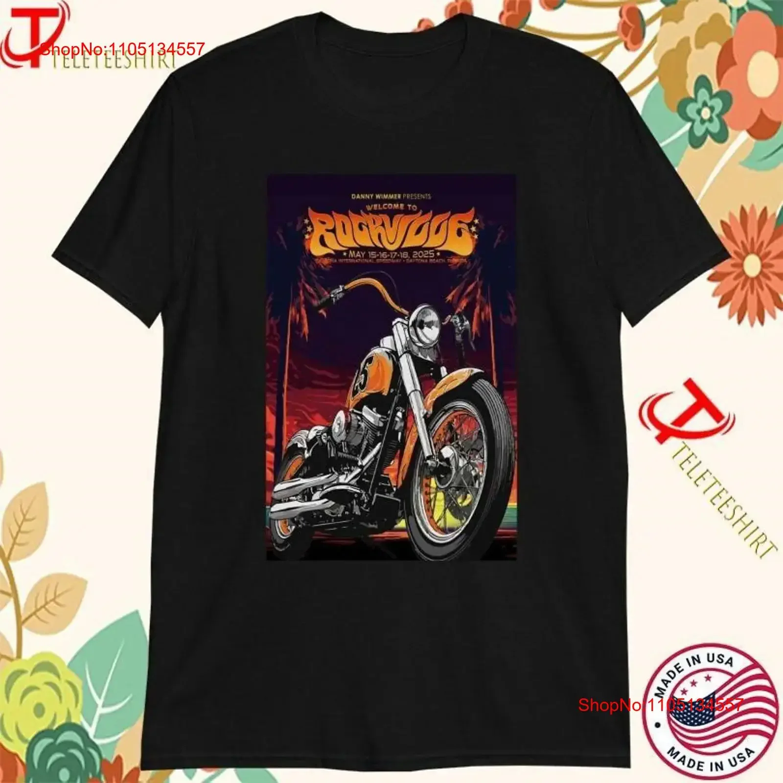Bienvenido a Rockville May 15 18 2025 Speedway Daytona Beach FL Camisetas vintage Lavado Ropa de diseñador cómoda Versátil