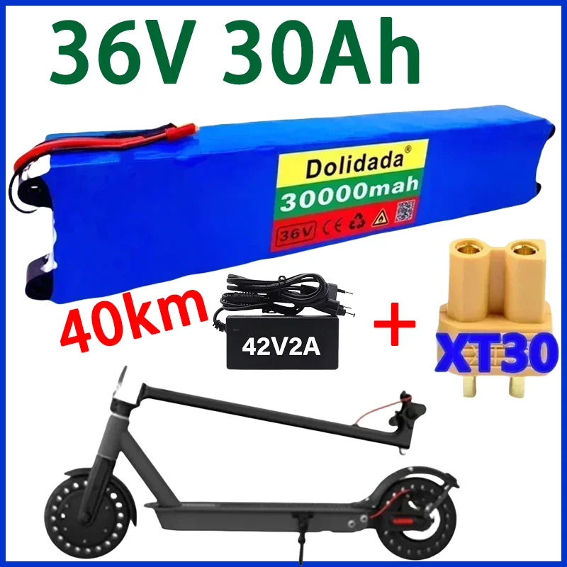 

Free delivery 100% new M365 original 36V 30Ah Kick scooter battery pack 36V 30000mAh electric scooter battery pack BMS board