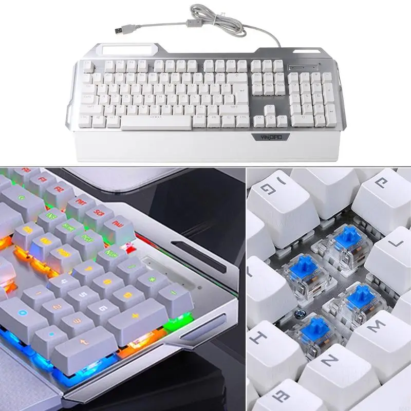 คีย์บอร์ดเกมเครื่องจักรกล B0KF กันน้ำ 104 ปุ่มคีย์บอร์ด backlit สำหรับ โทรศัพท์มือถือ hoder สล็อตสำหรับพีซีเกมเมอร์ตัก