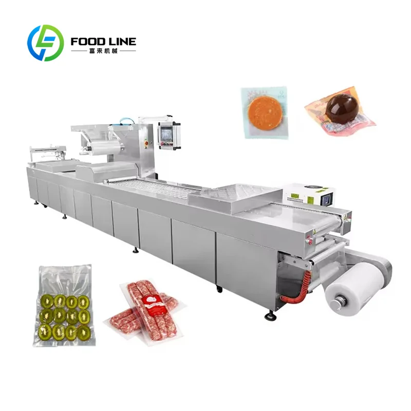 Efficient Vacuum Sausage Meat Snack Packing Machine Thermoforming Food Stretch Film for Factory Customized custom stickers