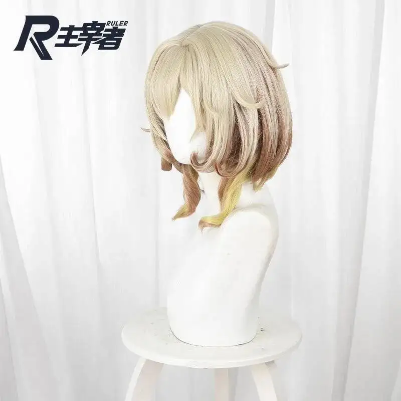 لعبة هونكاي: ستار ريل كوسبلاي Aglaea مرحلة لعب الأدوار شعر مستعار حريري بدرجة حرارة عالية شعر مستعار شبكي