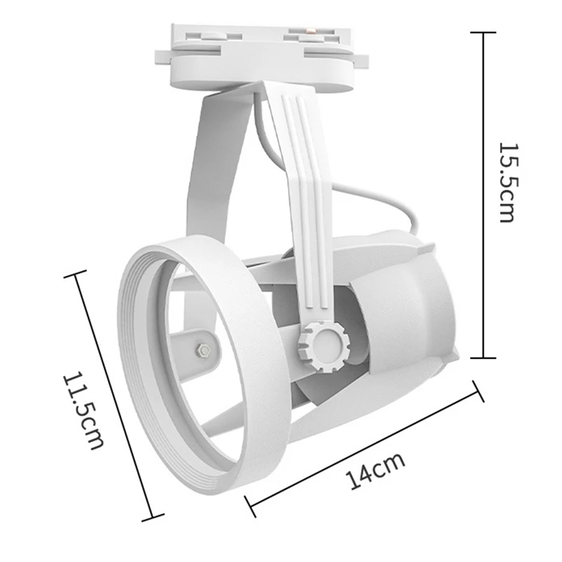 ABDJ-قواعد المصباح المسار دعامة إضاءة قابل للتعديل E27 PAR30 الأضواء المسار دعامة إضاءة للاستخدام التجاري والمنزلي