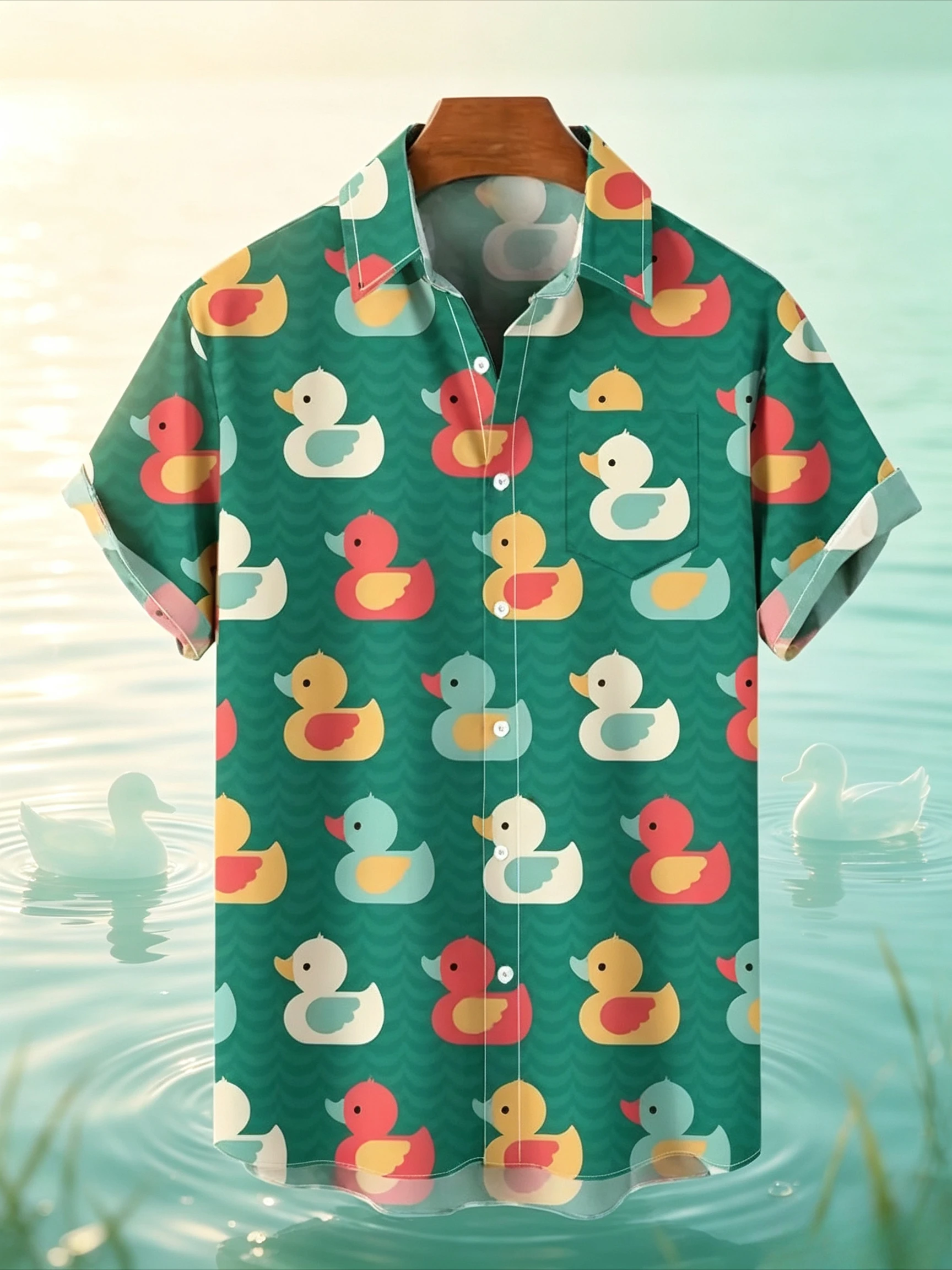 Men's Summer New 3D Print Hawaiian Shirt Casual Short Sleeve Tropical Top