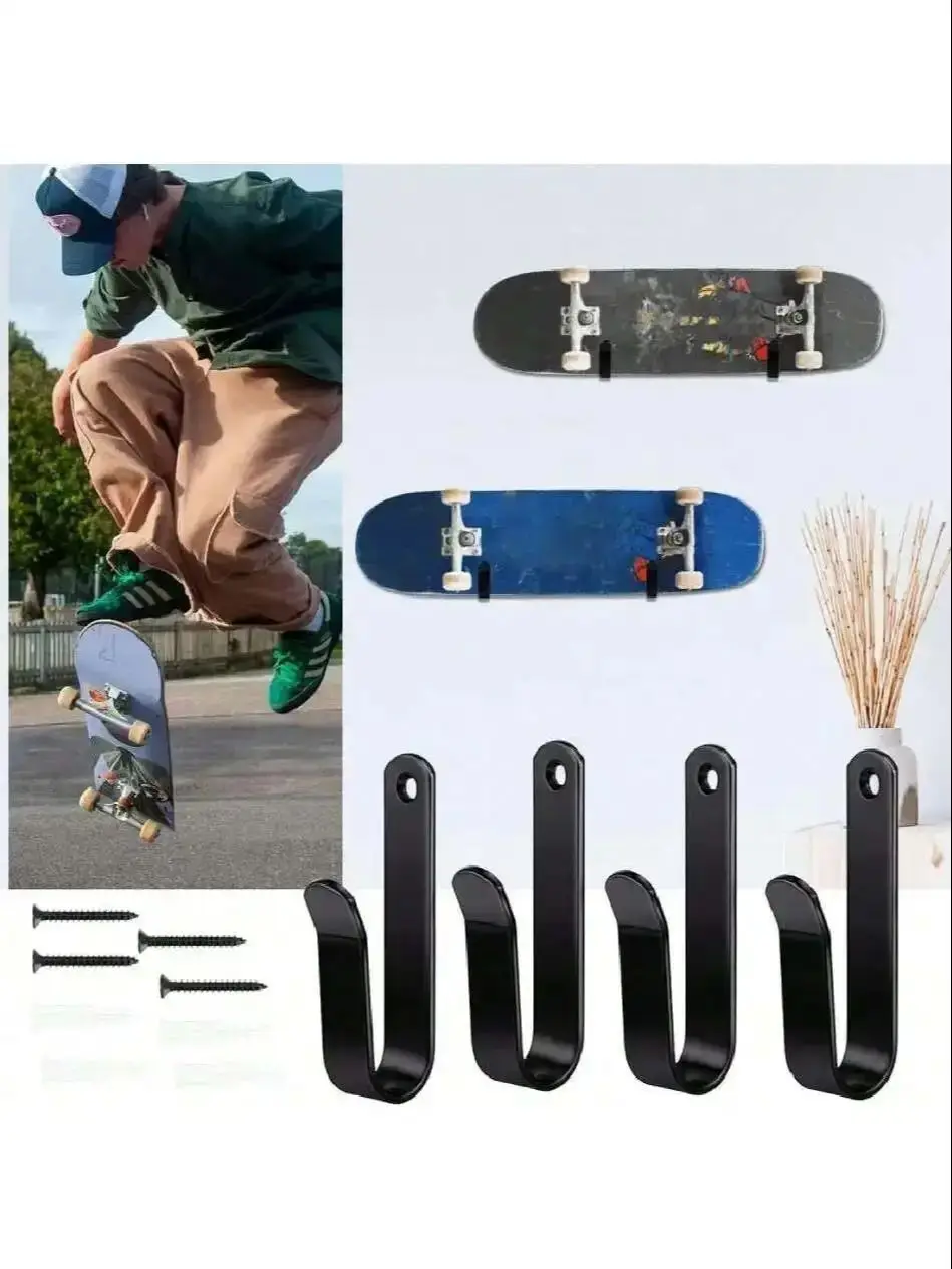 Wandmontierter Skateboard-Haken Snowboard-Surfbrett-Aufhänger für Zuhause und Garage Aufbewahrungsorganizer