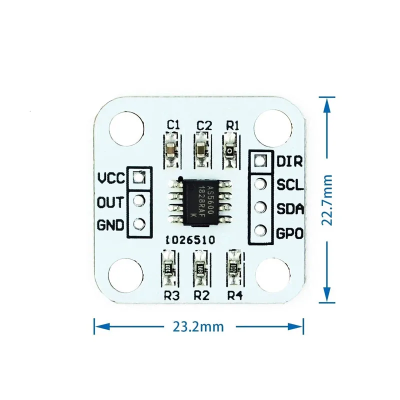 1~100Pcs AS5600 Magnetic Encoder Magnetic Induction Angle Measurement Sensor Module 12bit High-Precision