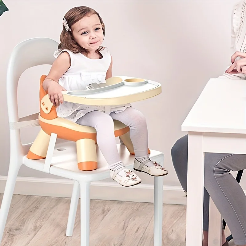 Deluxe Multi-Functional Feeding Booster Chair -  Adjustable Portable Booster On Seats for Travel Gift Giving - Easy to Clean