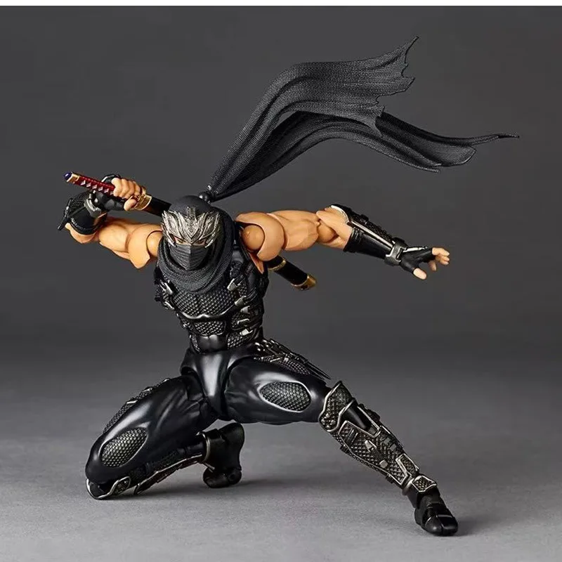 Kaiyodo Revoltech Amazing Yamaguchi Ryu Hayabusa 1/12 Scale Ninja Gaiden Anime Action Figure Collectible Model Toy Doll Ornament